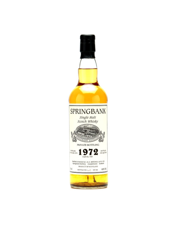 Springbank Single Malt Scotch Whisky 1972